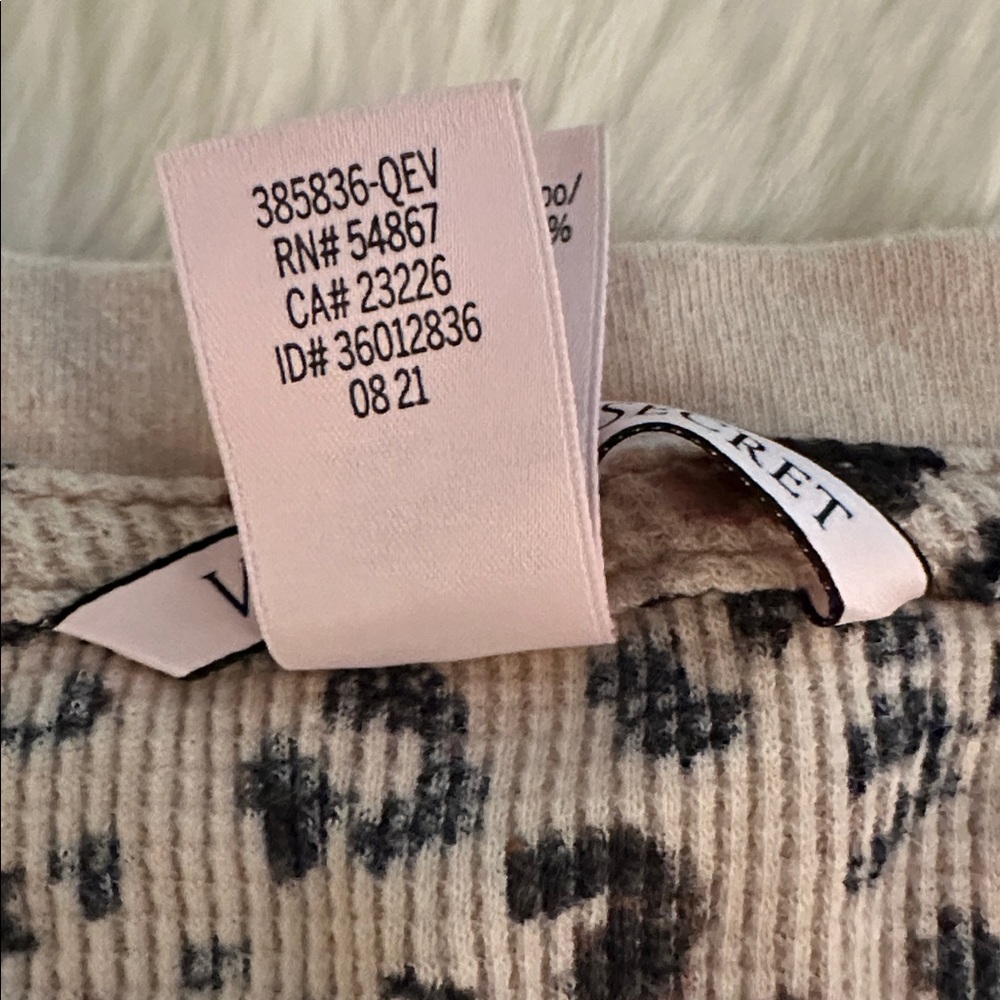 Victoria's Secret thermal ribbed crew neck Leopard Print Dress size small - Picture 6 of 8
